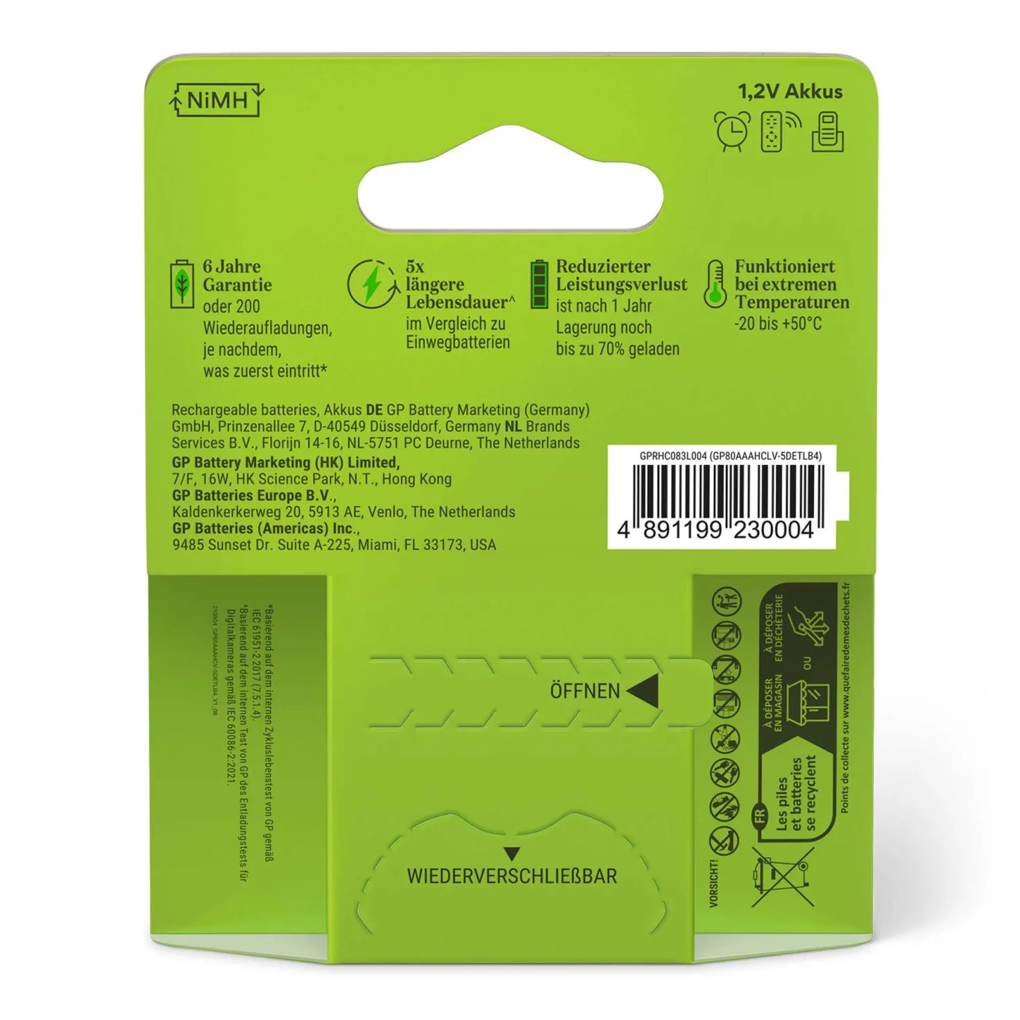 Akku AAA 800 mAh, 4 Stück