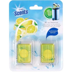 at Home Scents Gel-Lufterfrischer für den Mülleimer Lemon, 2 Stück
