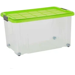 Aufbewahrungsbox mit Deckel und Rollen, 55 l