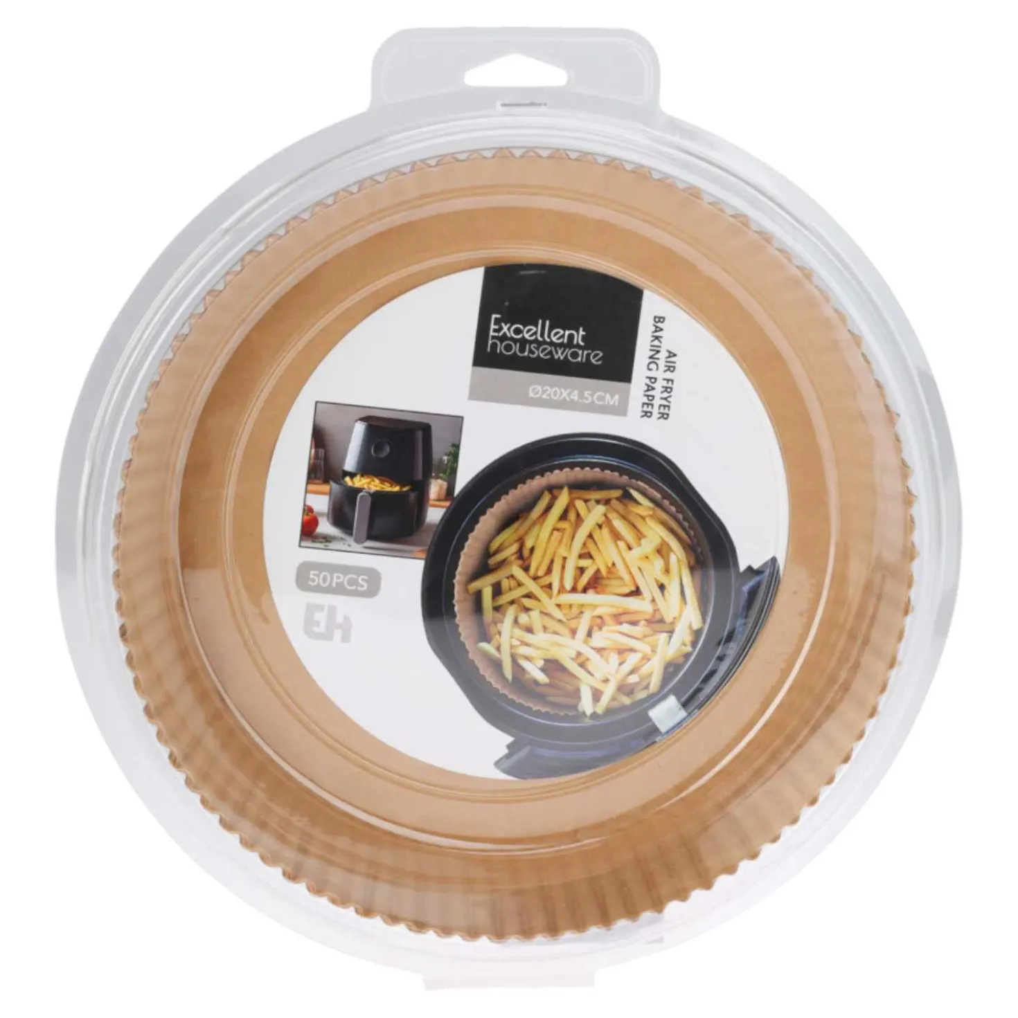 Backpapier für Heißluftfritteuse, 50 Stück