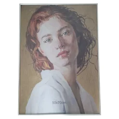 Bilderrahmen, silber, 50 x 70 cm