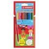 Buntstifte 12er und Bleistift HB Stabilo