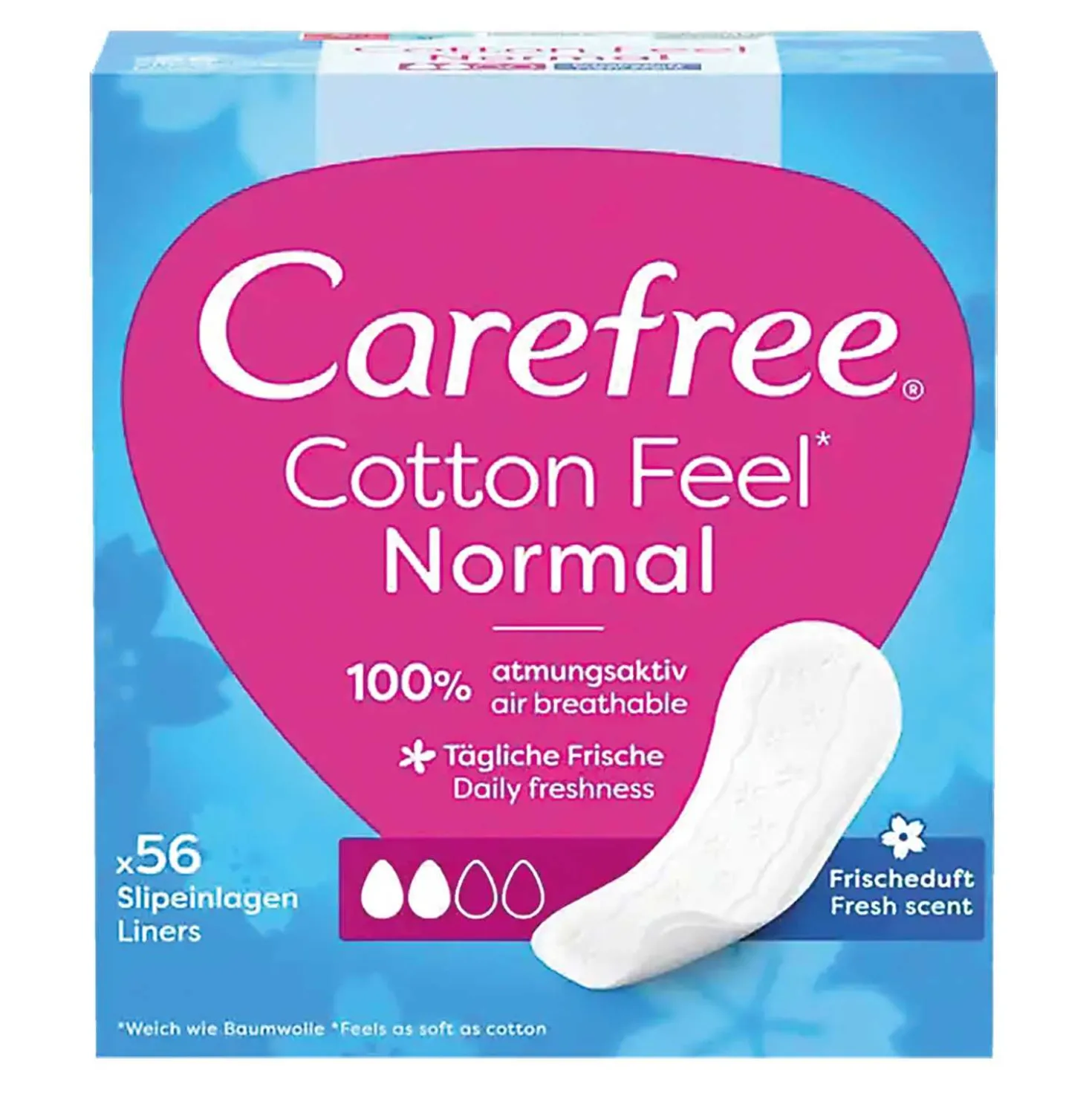 Carefree Slipeinlage Normal mit Frischeduft, 56 Stück
