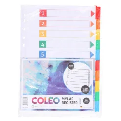 COLEO Register Karton, PP Taben, 10tlg, A4
