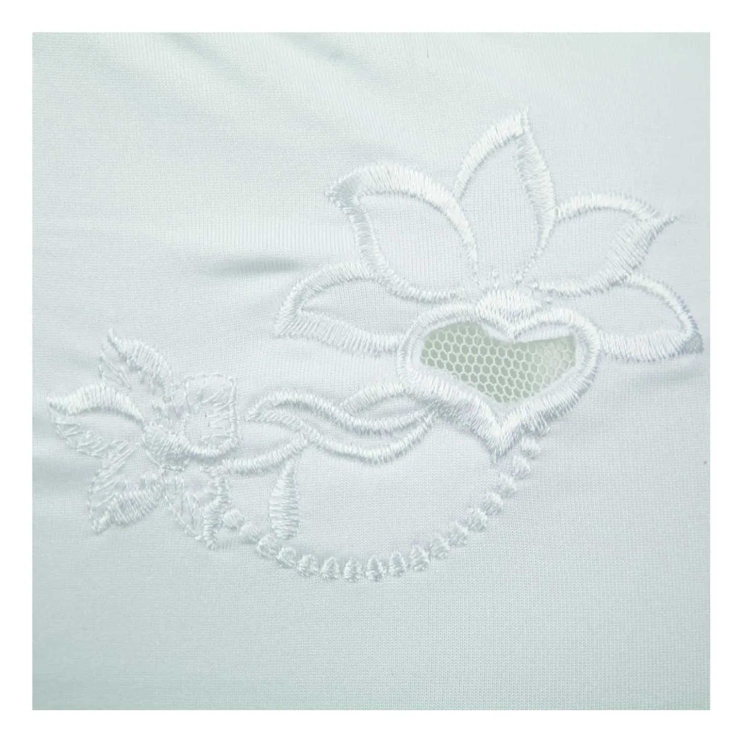 Damen Slip Microfaser mit Stickerei, weiß, 2 Stück