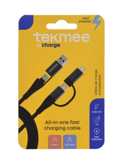 Daten-/Ladekabel All-in-One Type C/Lightning
