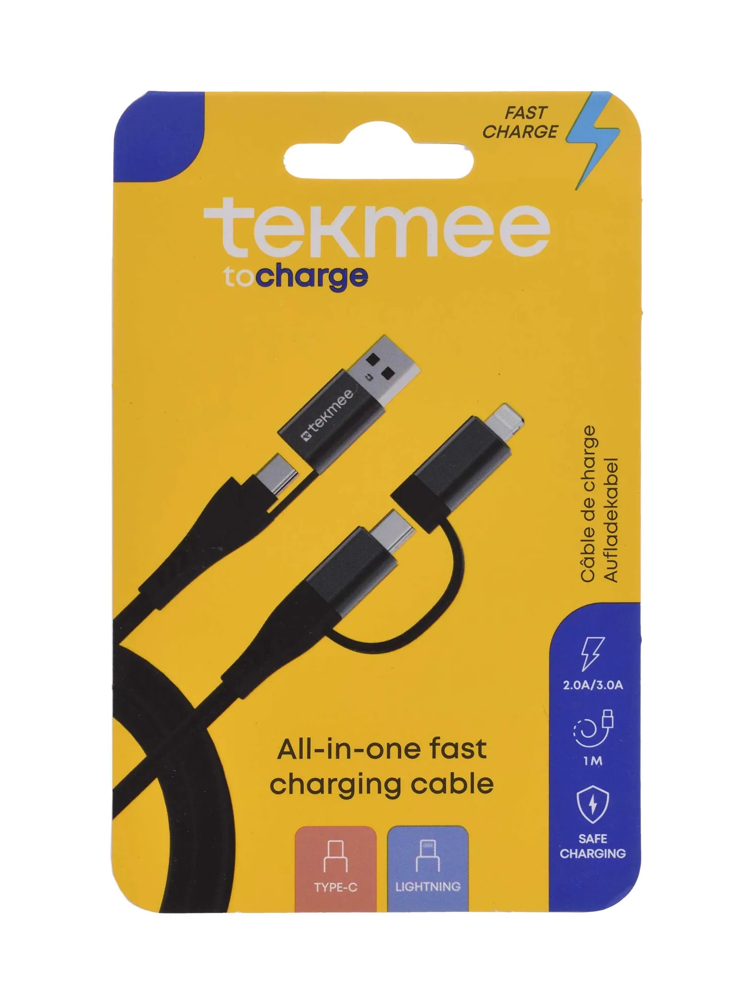 Daten-/Ladekabel All-in-One Type C/Lightning