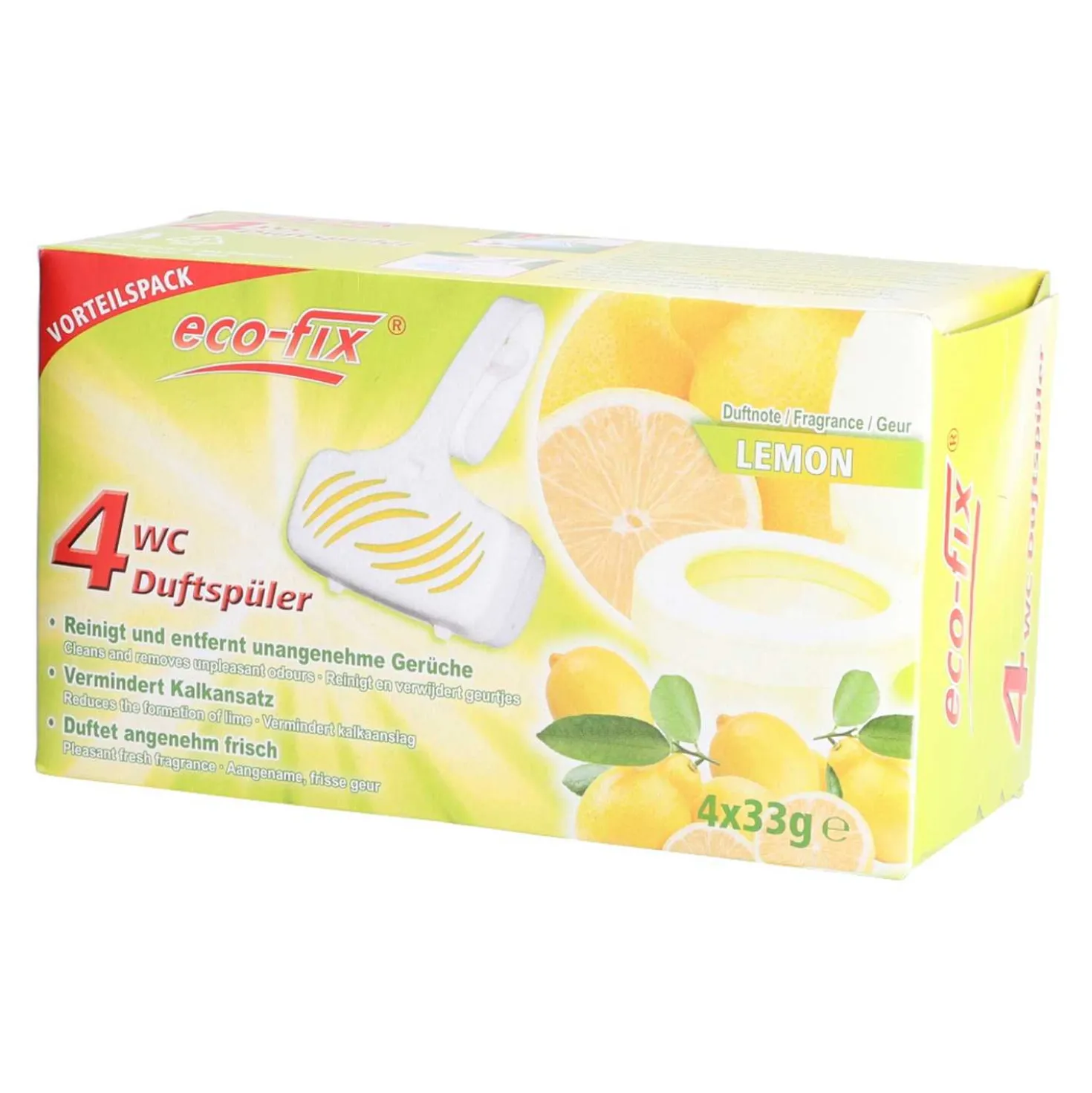 eco Fix WC Duftspüler Zitrone, 4 Stück