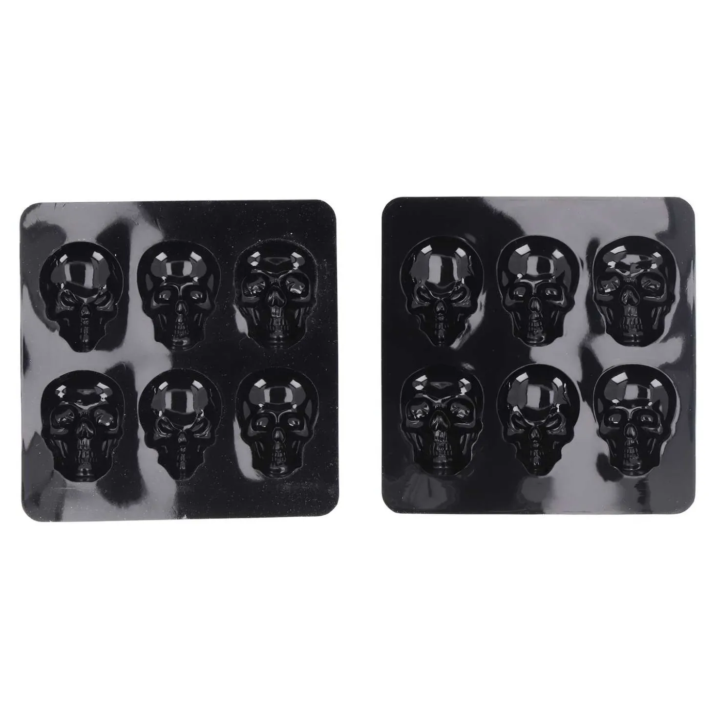 Eiswürfelform Totenkopf Silikon, 2 Stück