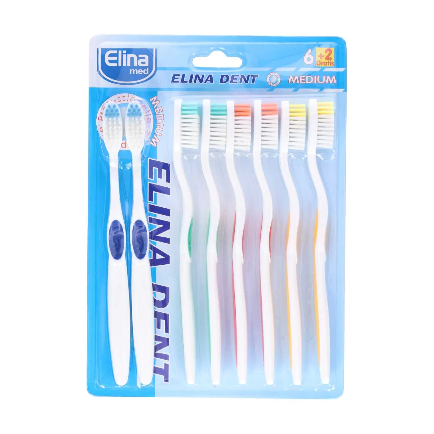 Elina Zahnbürsten medium + 2 gratis, 6 Stück