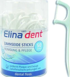 Elina Zahnseide-Sticks Pfefferminzgeschmack, 50 Stück