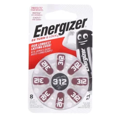ENERGIZER Batterie für Hörgeräte A312, 8 Stück