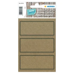 Etiketten Silphie braun, 82 x 36, 12 Stück