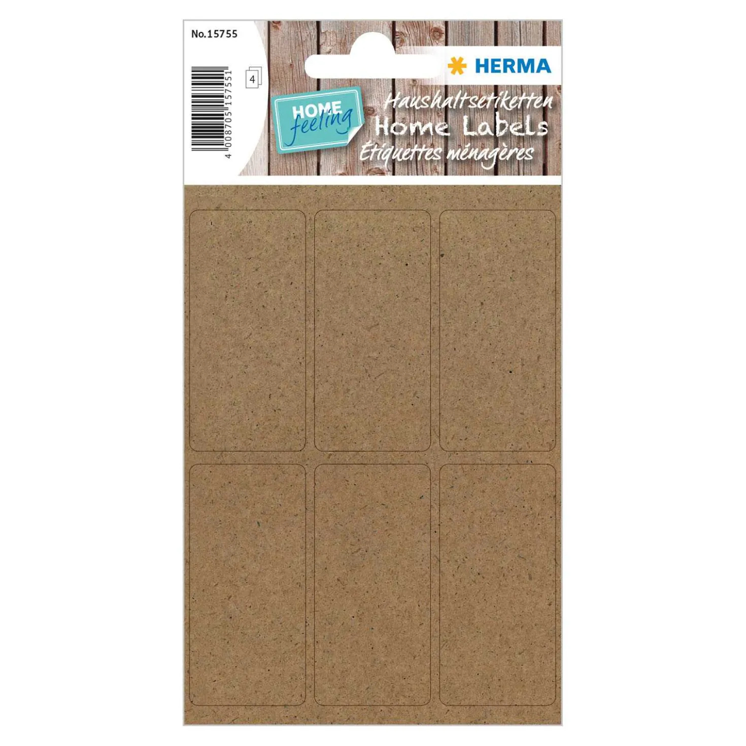 Etiketten Silphie braun, 26 x 54, 24 Stück