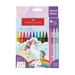 Faber-Castell Fasermaler Einhorn-Edition 10+3 Stück pastell
