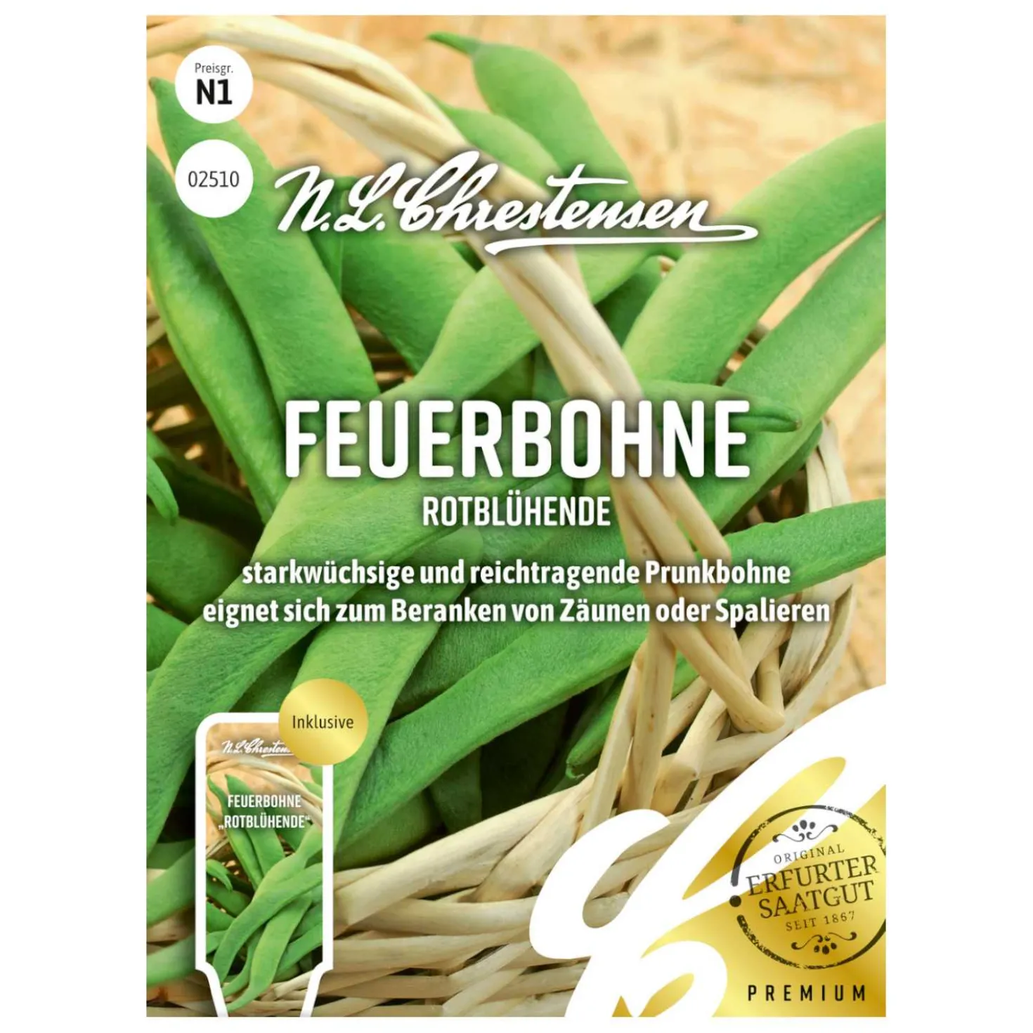Feuerbohne Rotblühende
