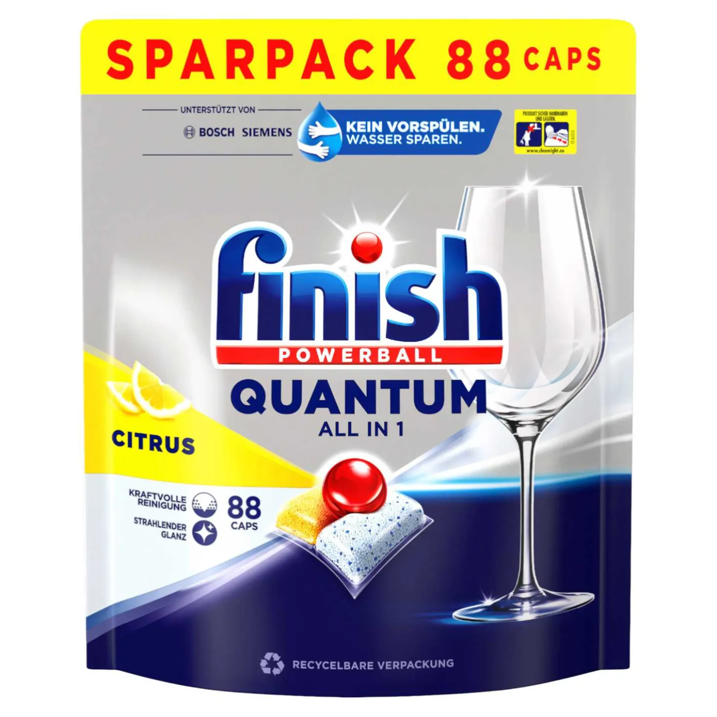 Finish Quantum Caps Dishwasher Lemon