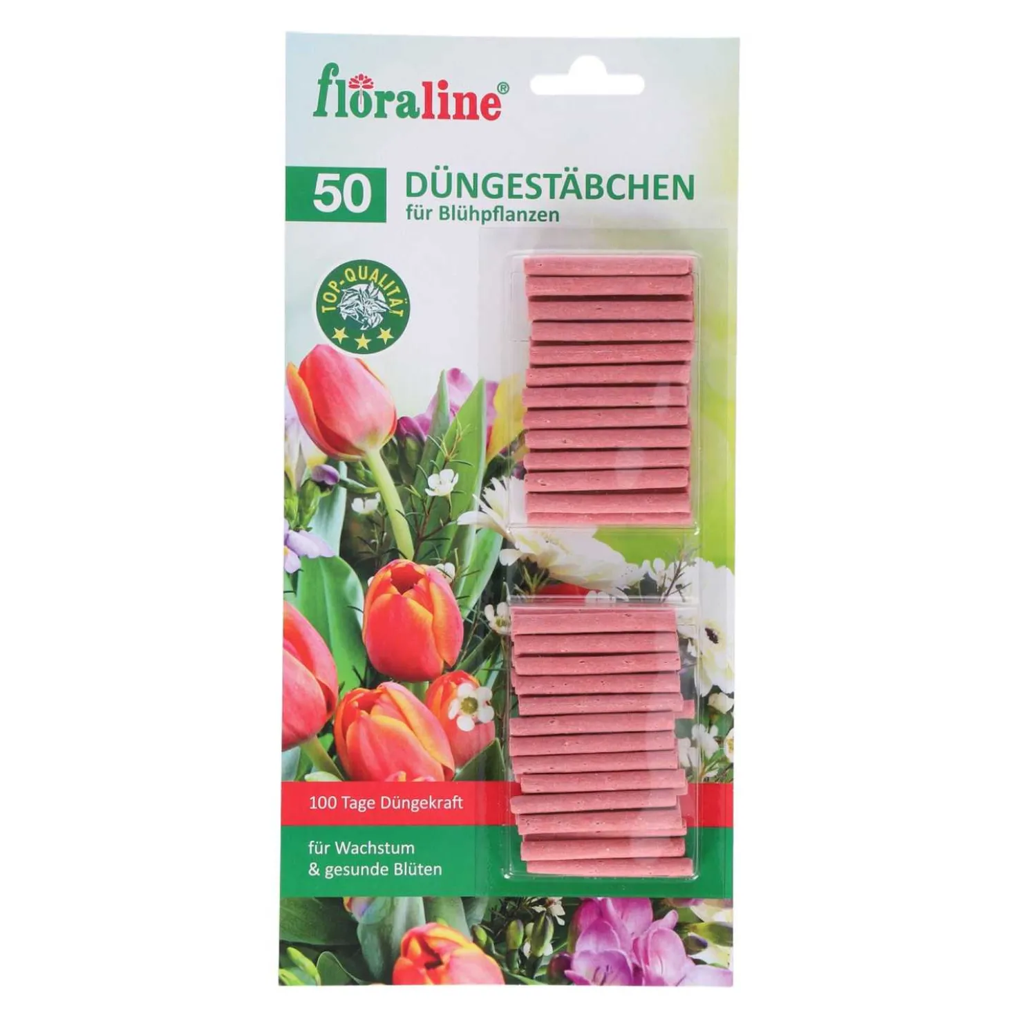 Floraline Düngestäbchen für Blühpflanzen, 50 Stück