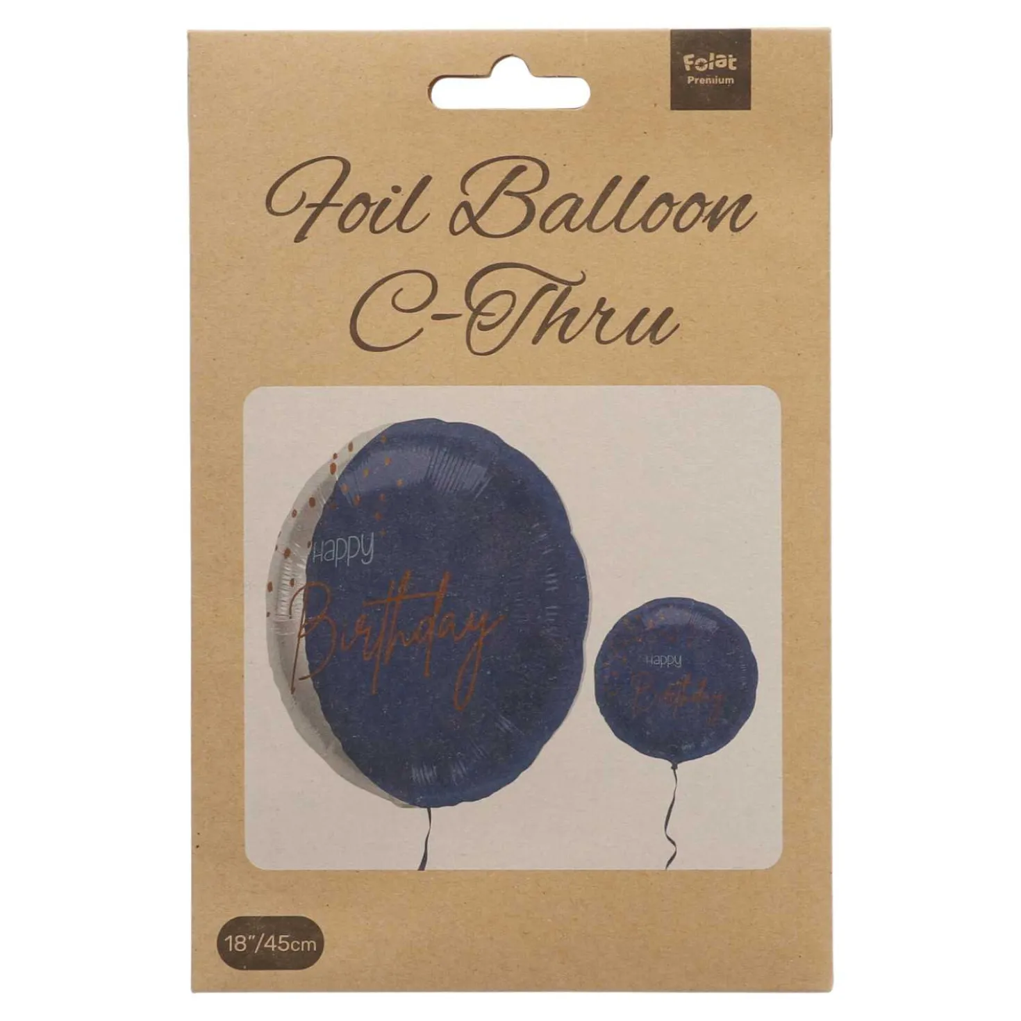 Folienballon Happy Birthday True Blue, 45 cm