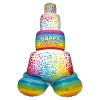Folienballon Happy Birthday Kuchen