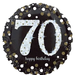 Folienballon 70 Jahre rund, 43 cm