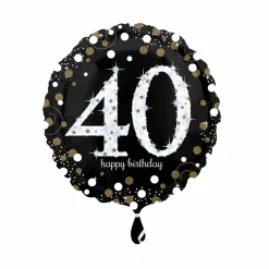 Folienballon 40 Jahre rund, 43 cm