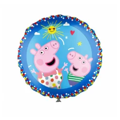 Folienballon Peppa Pig rund, 45 cm