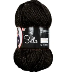 Garn Bella, schwarz, 50 g