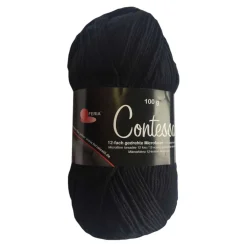 Garn Contessa, schwarz