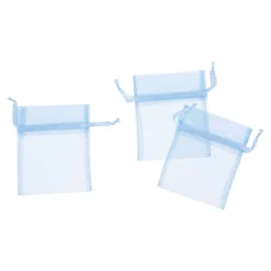 Geschenkbeutel Organza uni, 10 x 12 cm, 3 Stück