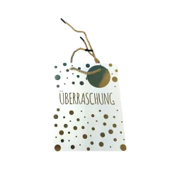 Geschenktüte A5 Sprüche, gold