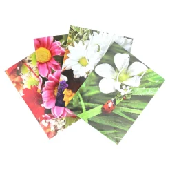Geschenktüte Lack groß Blumen A4