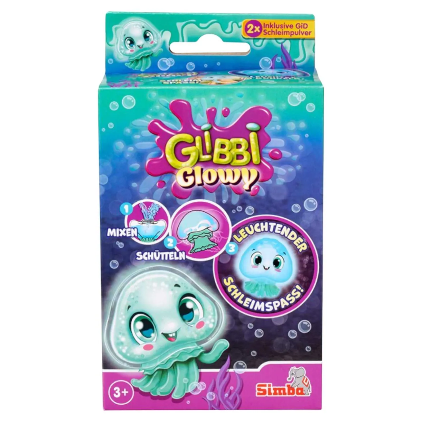 Glibbi Schleim-Set Glowy Qualle