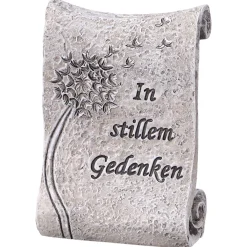 Grabdekoration Schriftrolle