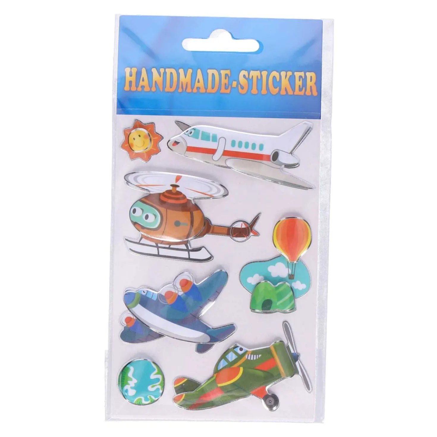 Handmade-Sticker mit 3D-Effekt, 1 Blatt