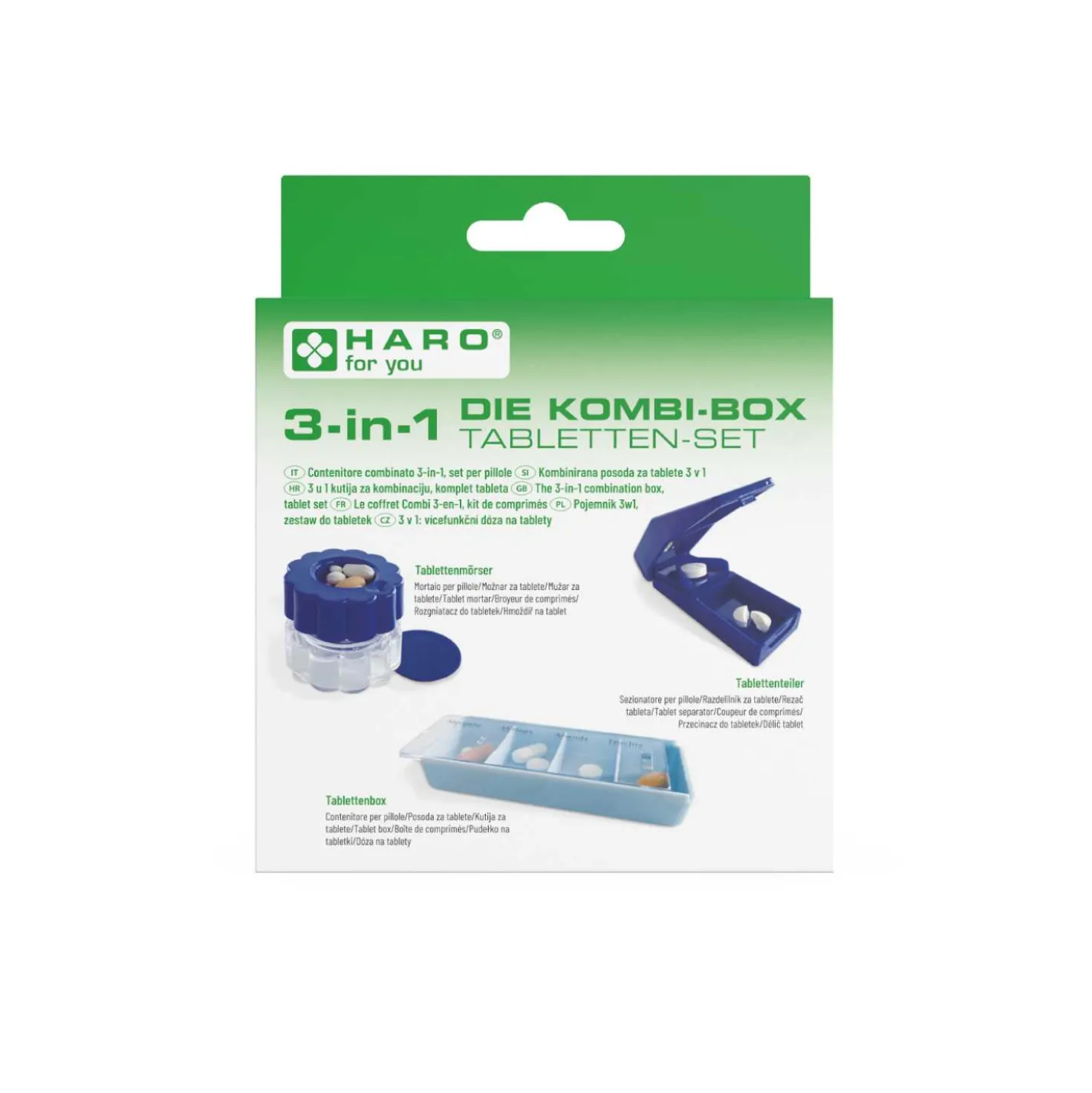 HARO Tabletten Box Kombi, 3in1