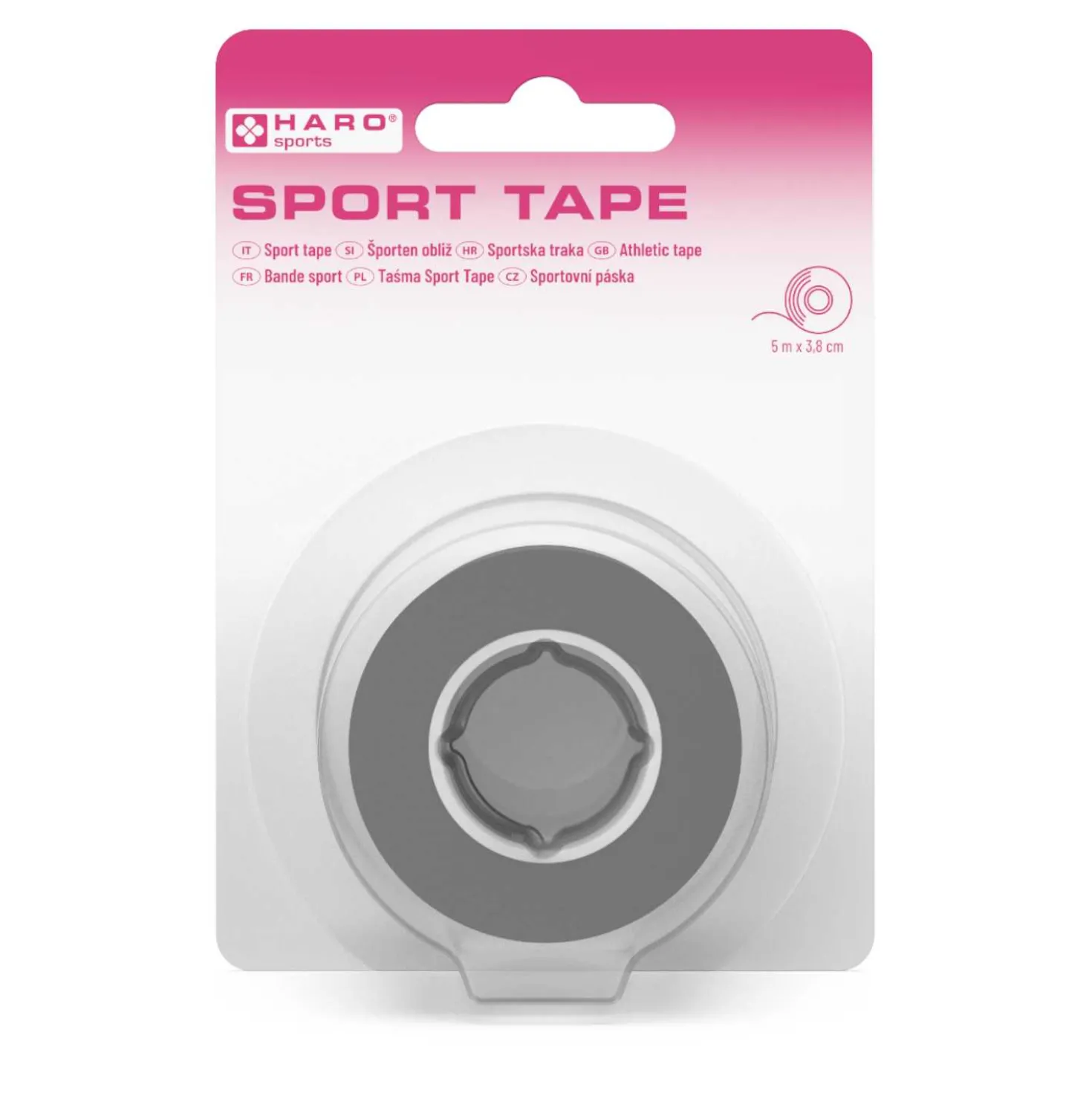 HARO Tape Sport, schwarz, 5 m x 3,8 cm