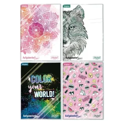Hausaufgabenheft DIN A5 Smart für 48 Wochen 4fach