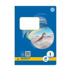 Heft A5 Nr. 1 farbig hinterlegt, 80 g, 16 Blatt