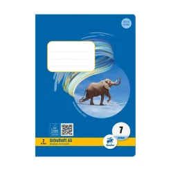 Heft A5 Nr. 7 kariert 7 mm ohne Rand, 80 g, 16 Blatt