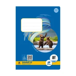 Heft A5 Nr. 8 rautiert mit Rand, 80 g, 16 Blatt
