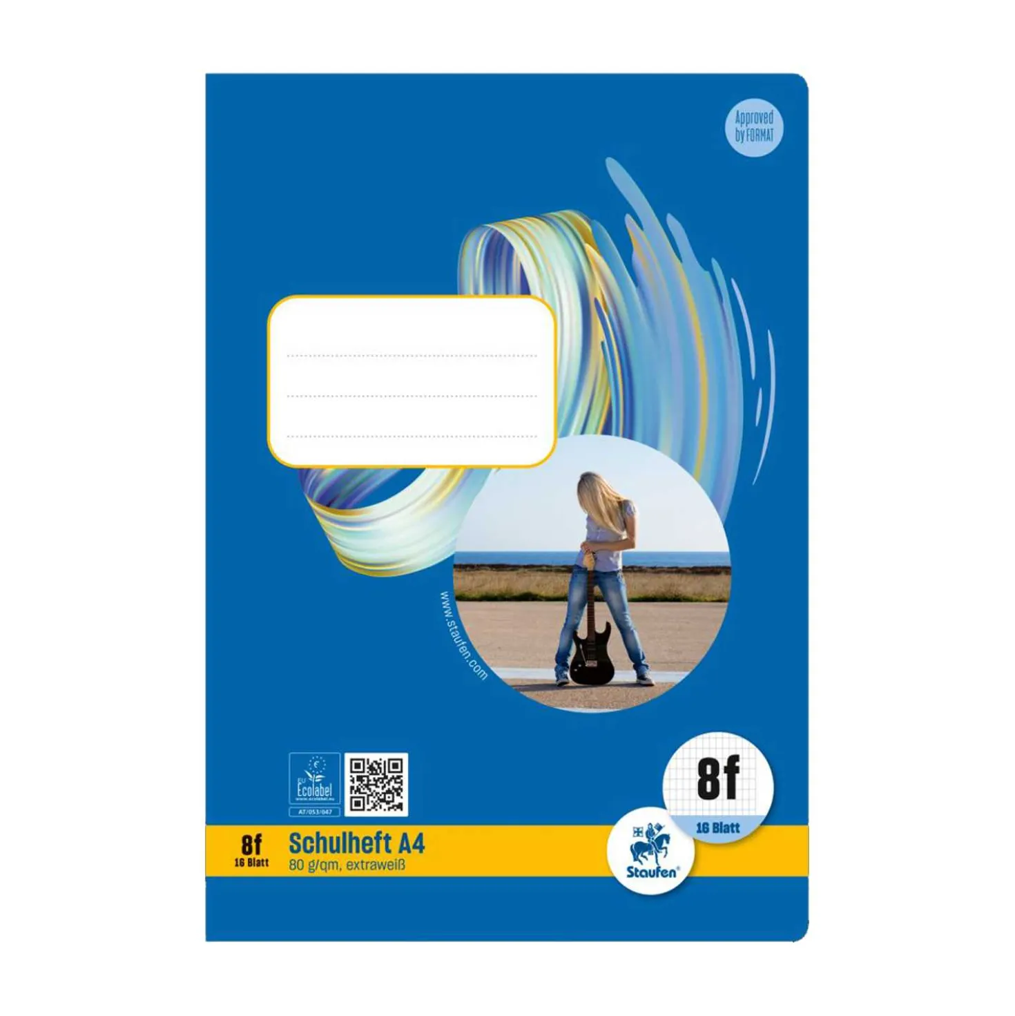 Heft A4 Nr. rautiert mit Rand, 80 g, 16 Blatt