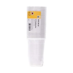 Heku Trinkbecher Plastik 0,2Liter, weiß, 25 Stück