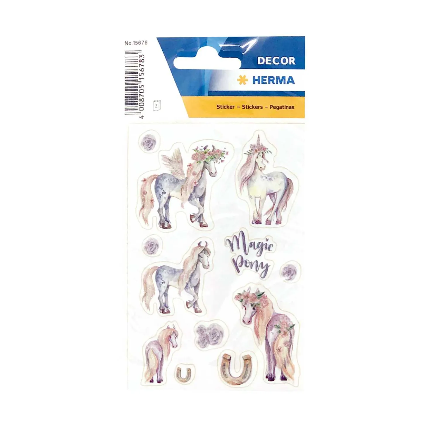 Herma Sticker Magic Pony beglimmert 24 Sticker, 2 Blatt