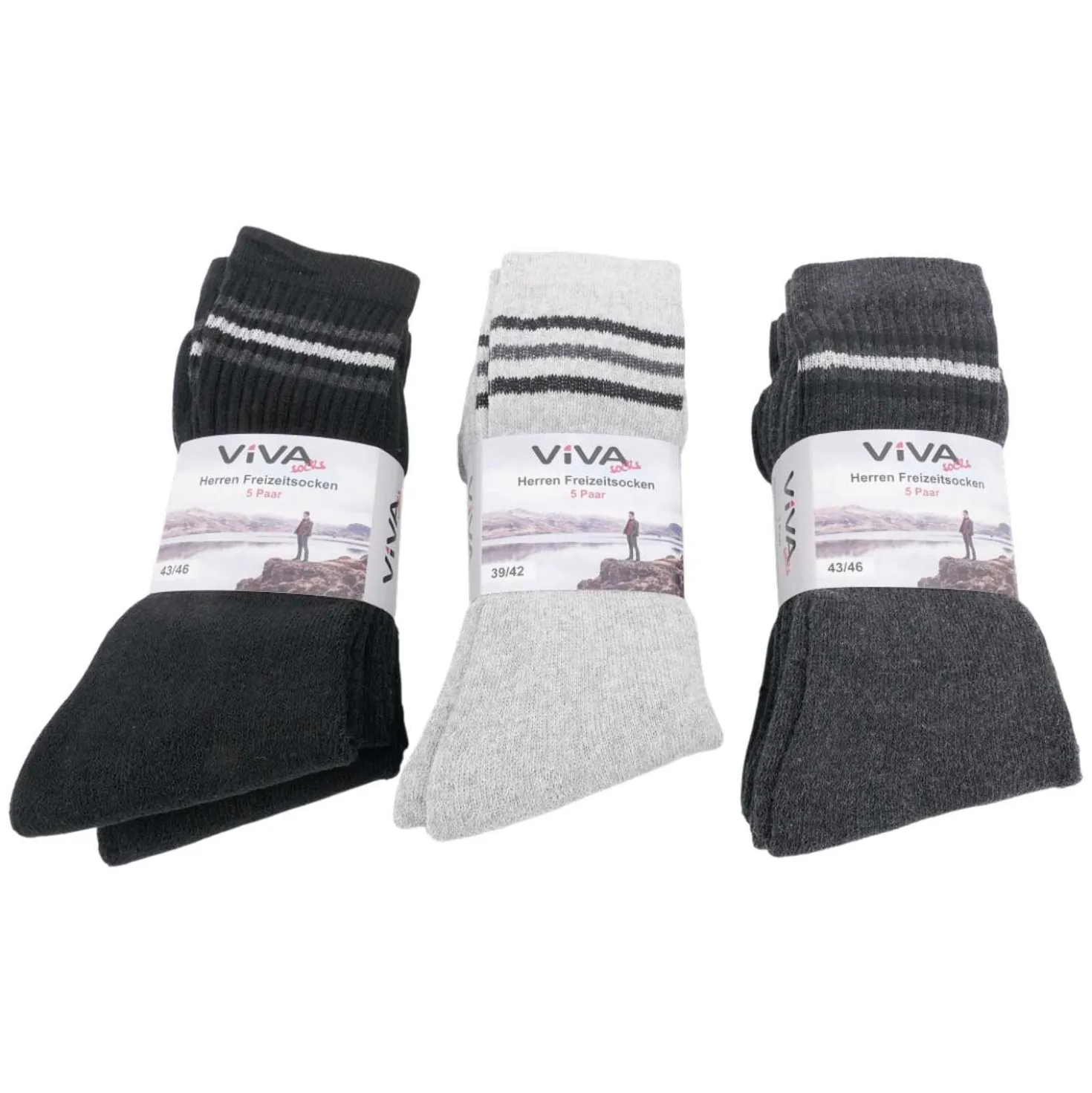 Herren-Socken, Größe 39-46