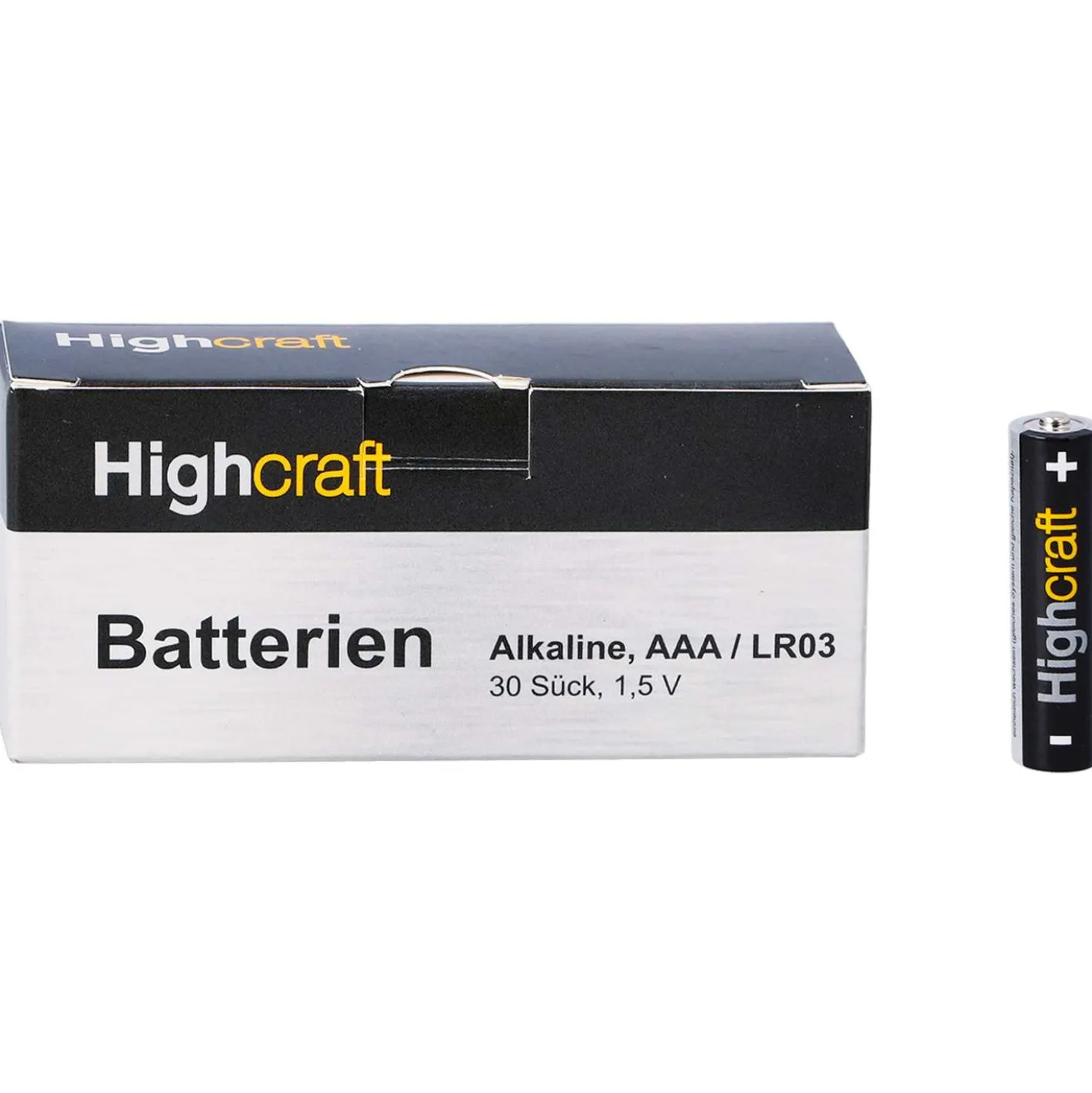 Highcraft Batterie AAA/R3 Alkaline Ultra, 30 Stück