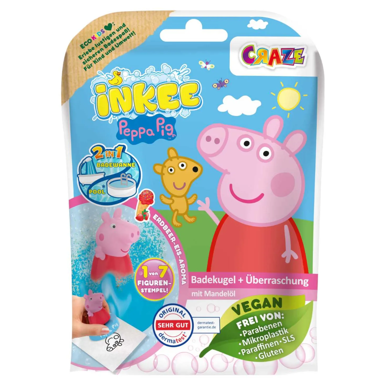 Inkee Badebombe Peppa Pig + Stempel