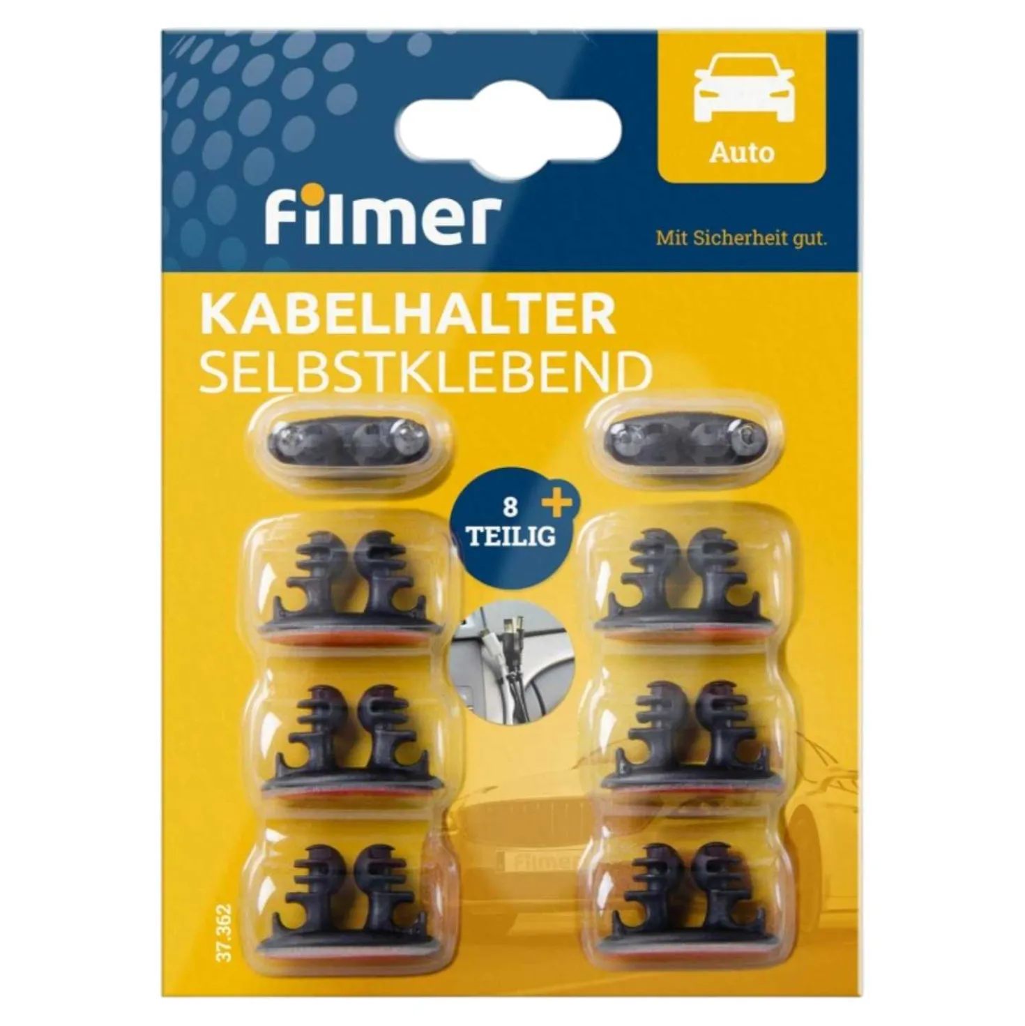 Kabelhalter selbstklebend, 8 Stück