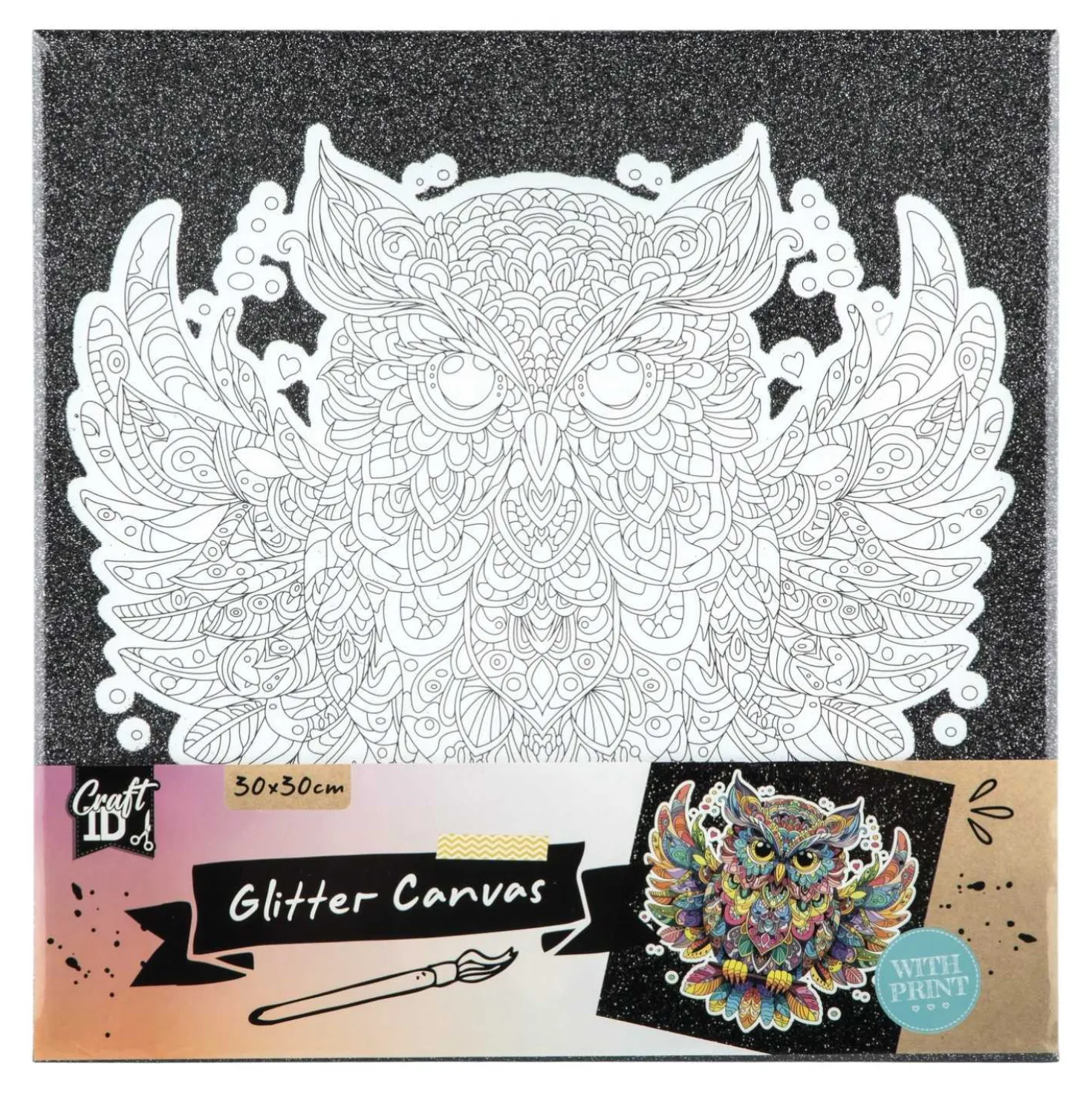 Keilrahmen MnZ Glitter, 30 x 30 cm