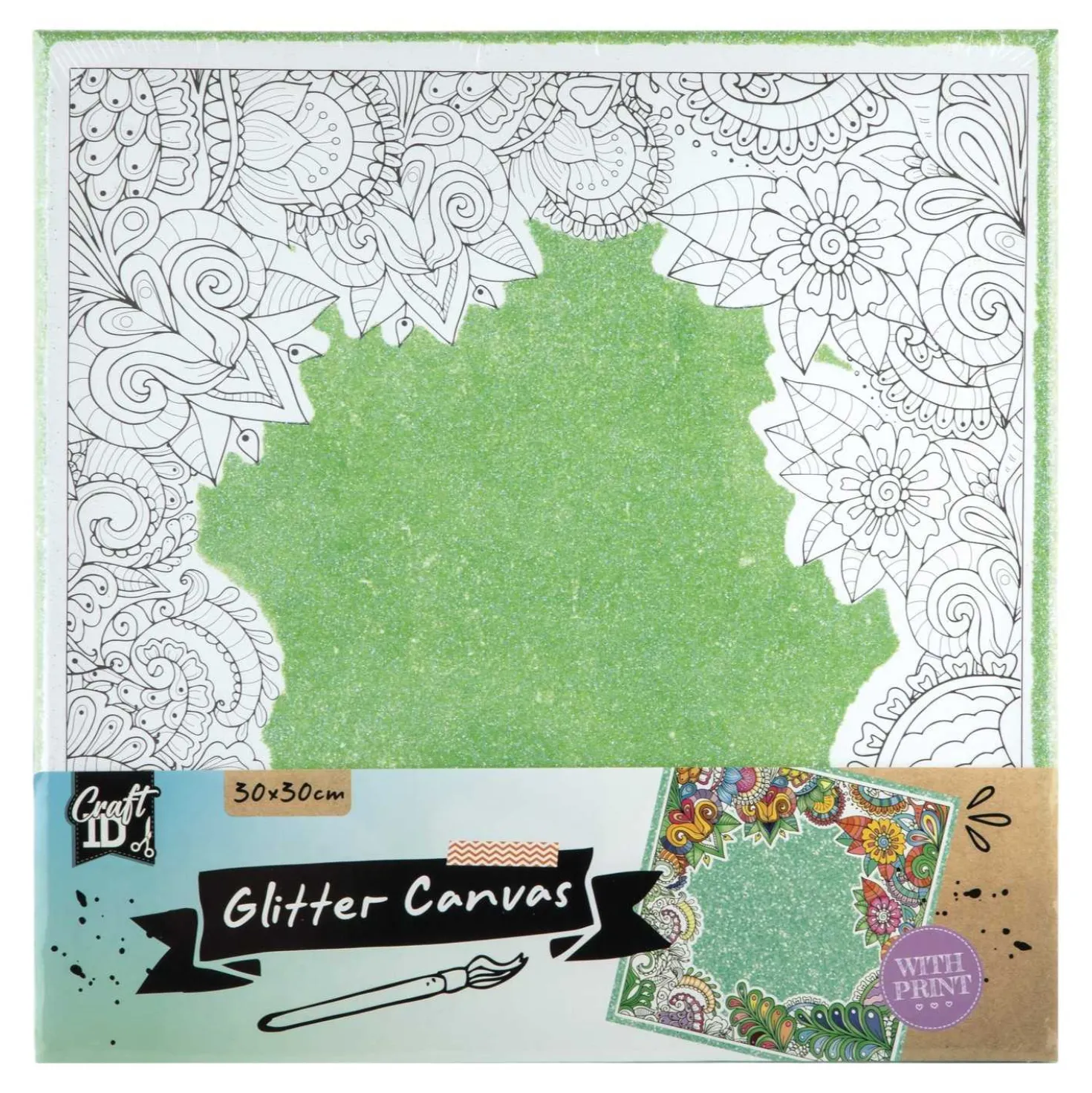 Keilrahmen MnZ Glitter, 30 x 30 cm